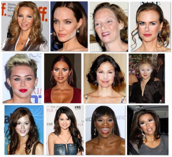 Неудачный макияж - белая пудра на лицах знаменитостей Фото - фотоподборка