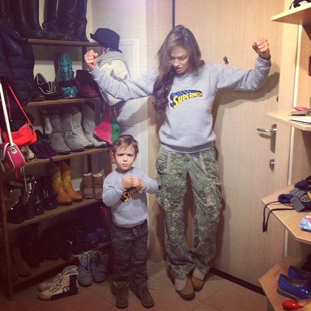 Алена Водонаева с сыном Богданом